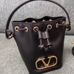 Valentino Mini Vlogo Signature Bucket Bag In Nappa Leather